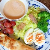 キャベツとウィンナーのカレーソテーの朝パンプレート